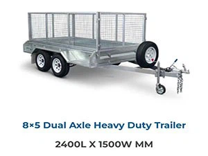 Kastenanhänger verzinkt mit Gitterkäfig